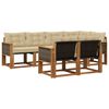 vidaXL Buiten bankenset met kussen 7 pcs Natuurlijk en Beige