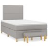 vidaXL Boxspring met matras stof lichtgrijs 120x190 cm