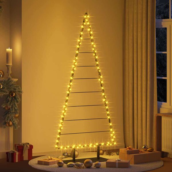 vidaXL Metalen kerstboom met standaard Zwart 210 cm Staal