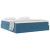 vidaXL Opbergbed met matras Donkerblauw 160 x 200 cm Fluweel