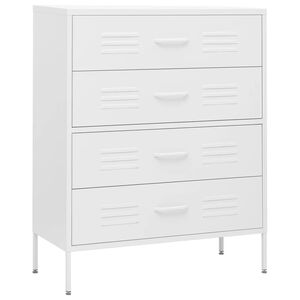 vidaXL Ladekast 80x35x101,5 cm staal wit