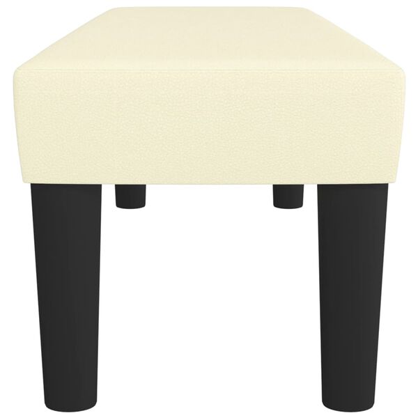 vidaXL Bankje 100x30x30 cm kunstleer cr&egrave;mekleurig