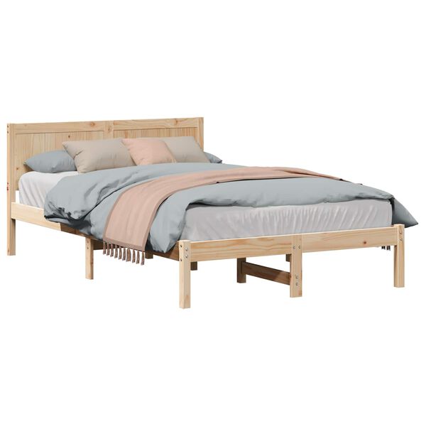 vidaXL Bedframe Bruin 120 x 190 cm Massief grenenhout