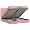 vidaXL Ottoman bed met matras met hoofdeinde Roze 180 x 200 cm Fluweel