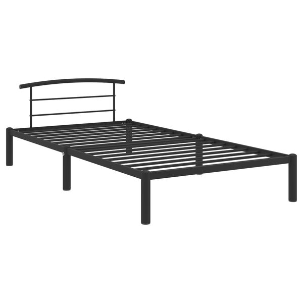 vidaXL Bedframe metaal zwart 100x200 cm