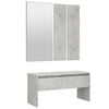 vidaXL Garderobe set bewerkt hout betongrijs