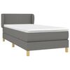 vidaXL Boxspring met matras stof donkergrijs 90x190 cm