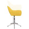 vidaXL Eetkamerstoelen draaibaar 6 st stof geel