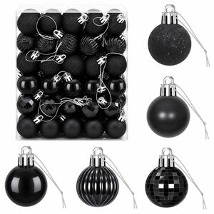 vidaXL Kerstballen set 150 st Zwart 3 cm Polystyreen