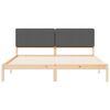 vidaXL Bedframe met Gevoerd Hoofdgedeelte Donkergrijs 180 x 200 cm