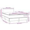 vidaXL Boxspring met matras en LED fluweel donkergrijs 120x220 cm