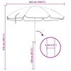 vidaXL Strandparasol Groen 263 x 263 x 272 cm Polyester en Metaal