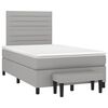 vidaXL Boxspring met matras stof lichtgrijs 120x190 cm