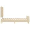 vidaXL Bedframe met hoofdeinde Cr&egrave;me 140 x 200 cm Stof