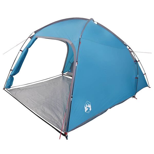 vidaXL Tent met dak Blauw 370 x 230 x 185 cm Polyester en glasvezel