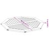 vidaXL Tafelblad achthoekig 80x80x2,2 cm massief acaciahout