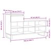 vidaXL Schoenenkast 102x36x60 cm bewerkt hout hoogglans wit