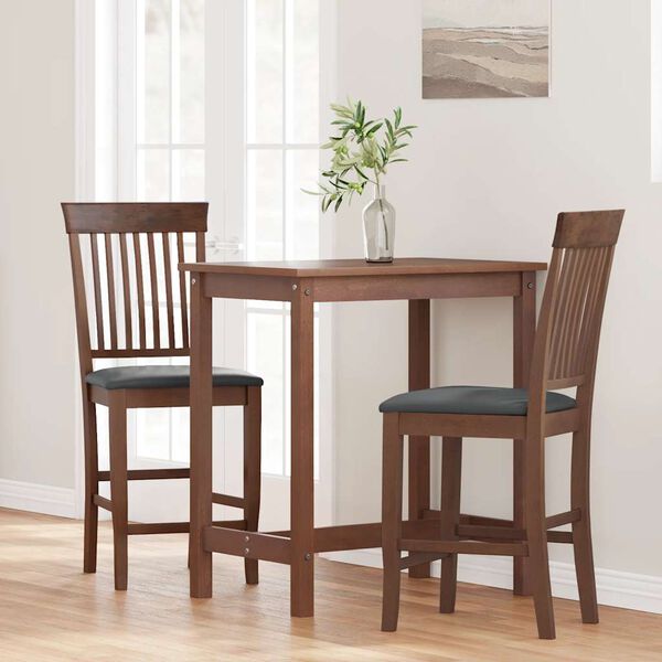 vidaXL Barkrukken met kussens 2 stuks Bruin massief hout rubber