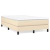 vidaXL Boxspring met matras stof cr&egrave;mekleurig 120x200 cm