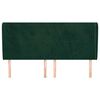 vidaXL Hoofdbord met randen 163x23x118/128 cm fluweel donkergroen
