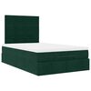 vidaXL Ottoman bed met matrassen 120x190cm fluweel donkergroen