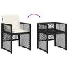 vidaXL Tuin Eetset 5 pcs Zwart poly rattan