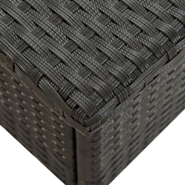 vidaXL Theetafel 50x50x47 cm poly rattan zwart