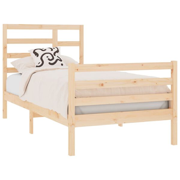 vidaXL Bedframe massief hout 90x190 cm