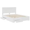 vidaXL Bedframe met hoofdeinde met lade Wit 150 x 200 cm Bewerkt hout