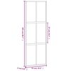 vidaXL Schuifdeur 76x205 cm gehard glas en aluminium zwart