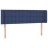 vidaXL Hoofdbord met randen 147x16x78/88 cm stof blauw