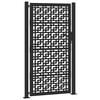 vidaXL Poort met kruisontwerp 100x175 cm staal zwart