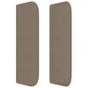 vidaXL Hoofdbord met randen 147x16x78/88 cm stof taupe