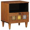vidaXL Nachtkastje met lade Bruin 40 x 33 x 46 cm Massief Mango Hout