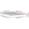 vidaXL Bedframe massief grenenhout wit 135x190 cm