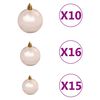 vidaXL Kunstkerstboom met verlichting en kerstballen 210 cm PVC groen