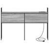 vidaXL Opberghoofdbord met Oplaadstation Grijs sonoma 138 x 15 x 98 cm