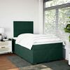 vidaXL Boxspring met matras fluweel donkergroen 120x190 cm