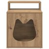 vidaXL Kattenhuis Ambachtelijk eiken 42,5 x 40 x 53,5 cm Bewerkt hout