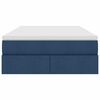 vidaXL Opbergbed met matras met matras Blauw 120 x 200 cm Polyester
