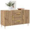 vidaXL Dressoir 100x36x60 cm bewerkt hout artisanaal eikenkleurig