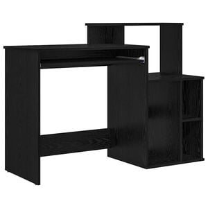 vidaXL Bureau Zwart Eiken 120,5 x 44 x 88,5 cm Bewerkt hout