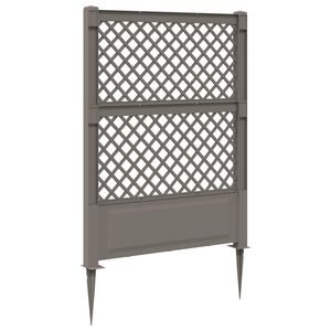vidaXL Trellis met Spike Grijs 99 x 6 x 165 cm PP