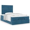 vidaXL Ottoman bed met matrassen 120x200cm fluweel donkerblauw