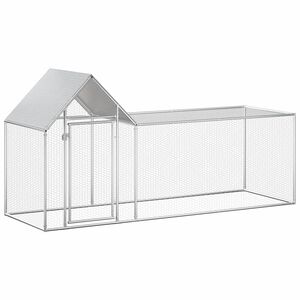 vidaXL Kippenren 3x1x1,5 m gegalvaniseerd staal