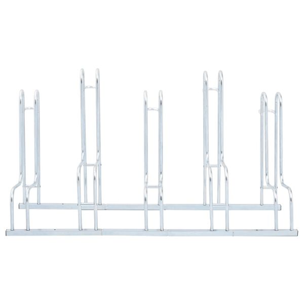vidaXL Fietsenstandaard voor 5 fietsen vrijstaand gegalvaniseerd staal