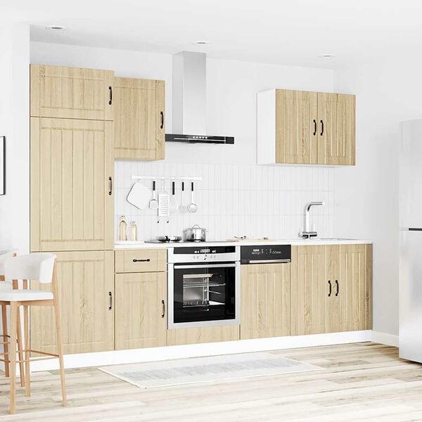 vidaXL 7-delige Keukenkastenset Lucca bewerkt hout sonoma eikenkleur