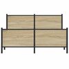 vidaXL Bedframe zonder matras metaal sonoma eikenkleurig 150x200 cm