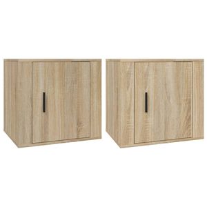 vidaXL Nachtkastjes 2 st 50x39x47 cm sonoma eikenkleurig