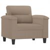vidaXL 4-delige Loungeset met kussens microvezelstof taupe